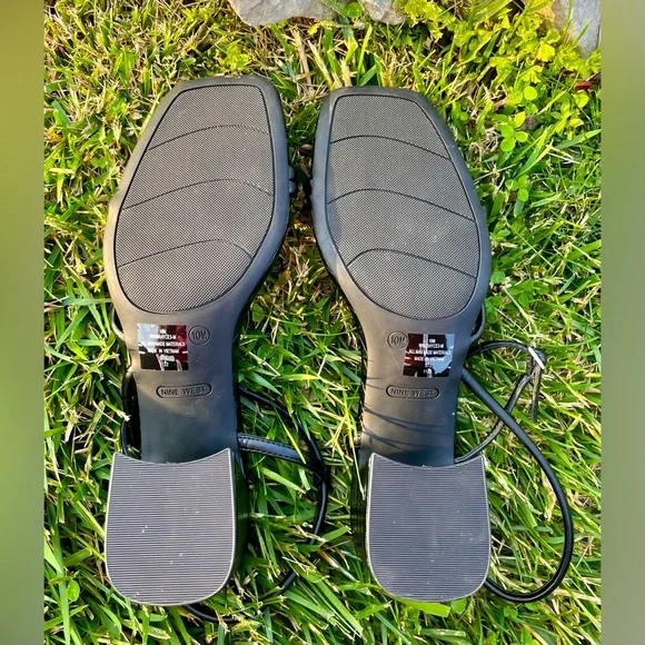 Nine West!😎Grayce 3-block heel sandals/blk-size-10 - Picture 4 of 10